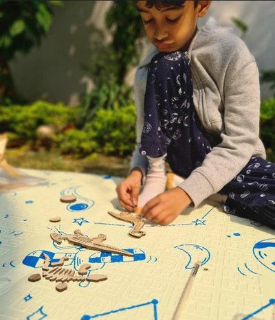 Bombay Toy Co- Montessori Puzzle Toy | Dinosaur Fossil Puzzle Toy | Set of 4