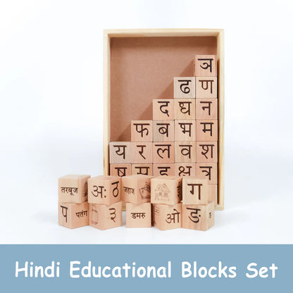 MoonToys-  Educational Blocks Set (5-In-1) - Hindi