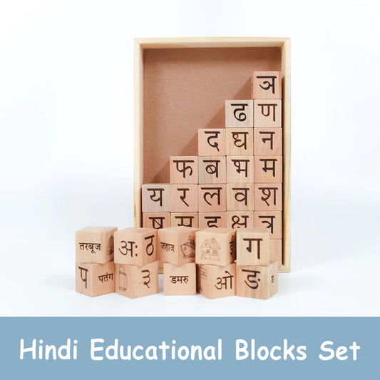 MoonToys-  Educational Blocks Set (5-In-1) - Hindi