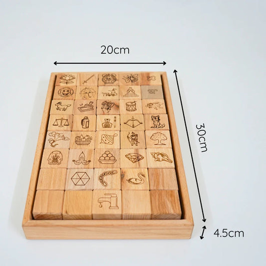 MoonToys-  Kannada (4-In-1) Multifunctional Educational Blocks Set Toys